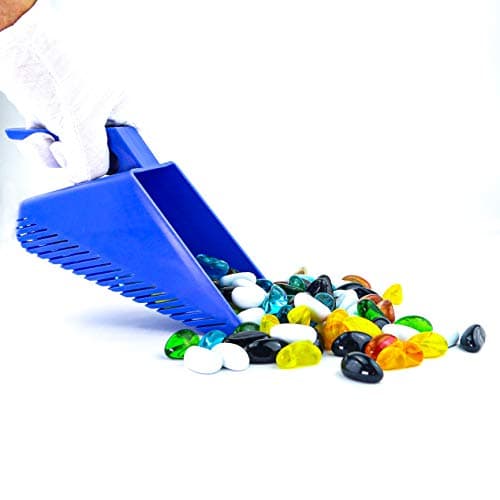 AQUA KT Aquarium Gravel Sand Shovel Scoop Cleaner Blue for Fish Tank Cleaning Tool