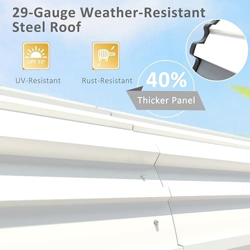 VEIKOU Metal Carport, Car Ports 20x20 Heavy Duty for Snow, Carports with Innovative Assembly Structure, Metal Garage Shelter for Car, Boat, Truck