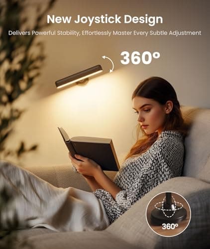 Rechargeable Wall Sconces LED Wall Lights with 7500mAh Battery Lamp for Bedroom, Touch and Remote Control, 3 Colors Wall Light 360° Rotate Dimmable Brightness with 15 RGB Colors