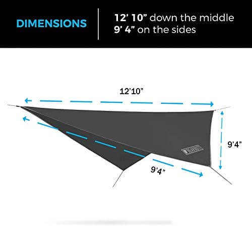 Bear Butt Hammock Rain Fly & Camping Tarp - 11 x 9 ft Ultralight Waterproof Tarp for Hammock & Tent Camping - Easy to Set Up