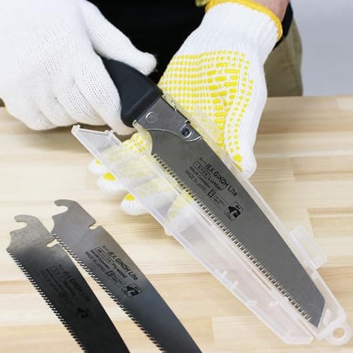 KAKURI Japanese Hand Saw [Tree Pruning] 8-1/4" Japanese Pull Saw with Blade Cover, Made in JAPAN