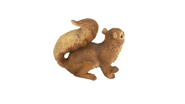 Design Toscano Scamper the Woodland Squirrel Outdoor Garden Statue, 7 Inch Tall, Cast Stone Resin, Brown Finish