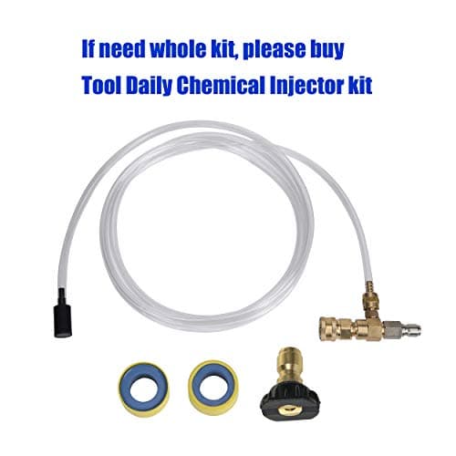 Tool Daily Pressure Washer Siphon Hose and Filter for Soap and Chemical Injector, 10 Feet Tubing, 2 Filters