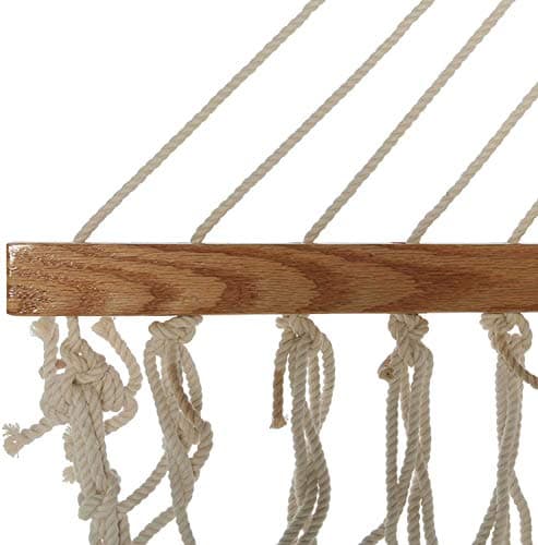 Original Pawleys Island 13OC Original Deluxe Cotton Rope Hammock with Free Extension Chains & Tree Hooks, Handcrafted in The USA