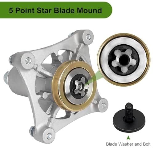 Belleone 187292 Mower Spindle for 42" 46" 48" 54" Deck, 587819701 Mandrel Assembly Fits for Craftsman Husqvarna Ariens Poulan Pro, Replace for 192870 532187281 532187292 567253301