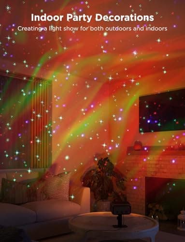 Govee Outdoor Projector Light, Laser and Aurora Star Projector Light for Indoor and Outdoor Decor, 16 RGB Patterns, RGBW Aurora, 51 Scene Modes, Works with Alexa, Google Assistant, Matter