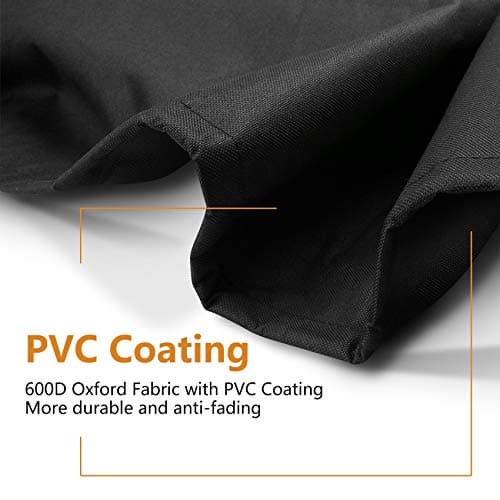 Stanbroil Patio Heater Cover, 600D Oxford Fabric Outdoor Patio Heater Covers with Zipper, Waterproof, Black/Camel, 95'' Height x 34" Dome x 18.5" Base