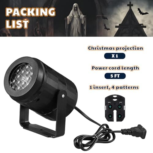 VIHOSE Skeleton Ghost Projector Rotating LED 4 in 1 Waterproof Digital Holiday Projector with Yard Stake for Outdoor Indoor Party Patio Garden Home House Decoration Landscape