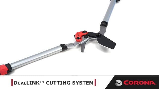 Corona Tools | Branch Cutter DualLINK Extendable Bypass Loppers | Tree Trimmer Cuts Branches up to 1 ¾-inches in Diameter | Handles Extend up to 37 ½inches | SL 4364, Silver