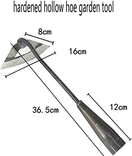 All-Steel Hardened Hollow Hoe,Garden Hoes for Weeding,Hollow Hoe for Gardening,Hoe Garden Tool,Garden Hoe for Backyard Weeding, Loosening, Farm Planting