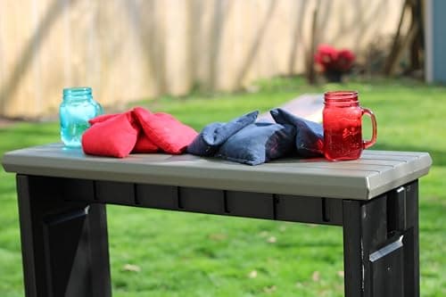 Single Bar Deep Grey Top & Black Base Ideal for Patio Hot Tub Area Backyard Durable WeatherResistant Design Easy Nohardware Assembly Proudly Made in USA