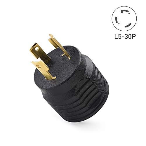 Cable Matters 2-Pack 3 Prong Twist Lock to 30 Amp RV Adapter, 30 AMP RV Plug (NEMA L5-30P to TT-30R)