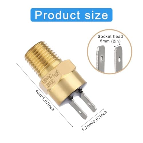 Automatic Gas Shutoff Switch for Pentair, 42002-0025S High Limit Switch Brass Pool Heater Switch Accessories for Pool & Spa Electrical Heater