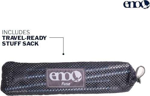 ENO Fuse Tandem Hammock System Colour Slate Lightwieght Fuse Spreader Bars, Two Hammocks Side by Side Dac Grren Anodised Aluminium Alloy Eliminates Enviro Damage Weight 277 g