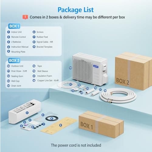 ROVSUN 9000 BTU Wifi Enabled Mini Split Air Conditioner & Heater with Inverter, 19 SEER2 Energy Saving 115V Ductless Split AC Unit with Pre-Charged Condenser, Heat Pump & Installation Kit