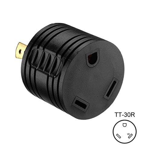 Miady RV Generator Adapter, 3-Prong 30A Male to 30Amp Female RV Power Plug for Camper Motorhome Trailer/UL Listed