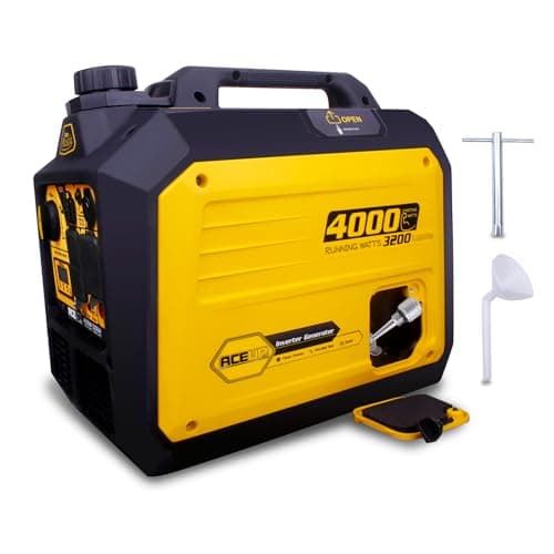 Aceup Energy 4000 Watt Portable Inverter Generator, Gas Powered Generator Quiet for Home, RV-Ready, EPA Compliant