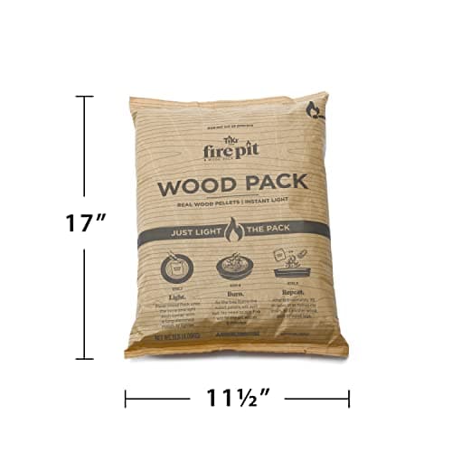 Wood Pack – 4-Pack Wood Pellets for Smokeless Fire Pits, Easy-to-Use Fire Pit Fuel for Outdoor Heating & Camping, 30+ Minute Burn Time, Made in The USA