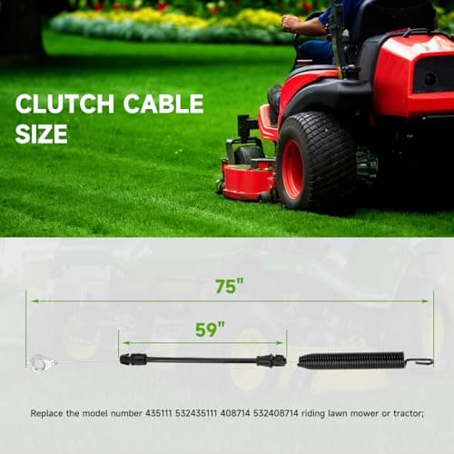 HIAORS 532435111 Deck Engagement Clutch Cable for Craftsman YS4500 YT3000 YT4000 YTS 4000 DYS4500 DLS 3500 Husqvarna Poulan Pro Riding Mower Lawn Tractor Lawnmower Parts 435111 197257 408714 532408714