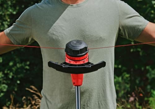 Skil LT4823B-10 PWR CORE 20 Brushless 20V 13'' String Trimmer Kit, Includes 4.0Ah Battery and Charger, Red