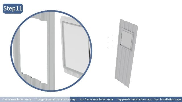 6X8X6.4FT Outdoor Steel Storage Shed with Lockable Doors, Frame Floor (No Wood/Other Boards),One Clear Window,Ideal for Garden, Backyard, Patio Storage