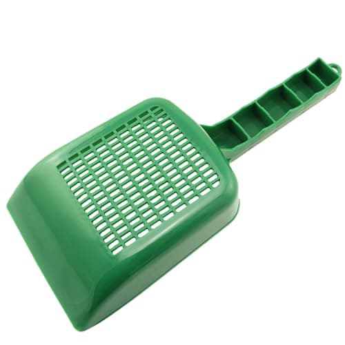 Aquarium Fish Tank Garden Sand Cleaning Shovel Green 5.11x4.33inch Lizard Feces Scoop Sand Filter Used for Home Gardens Fish Tanks and Swimming Pools