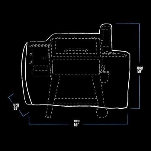 PIT BOSS Grills 73821 Pit Boss Deluxe and 820 Pro Series Pellet Grill Cover, PB820D, Black
