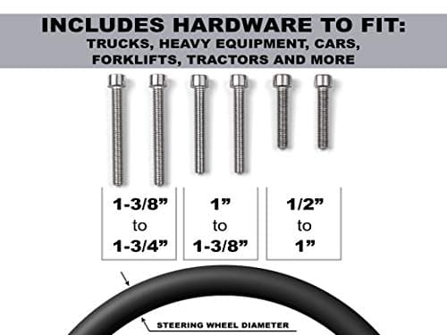 Deluxe Steering Wheel Power Handle Spinner Knob - Universal Steering Wheel Fit for Cars, Trucks, Tractors, Mowers, Forklifts, etc