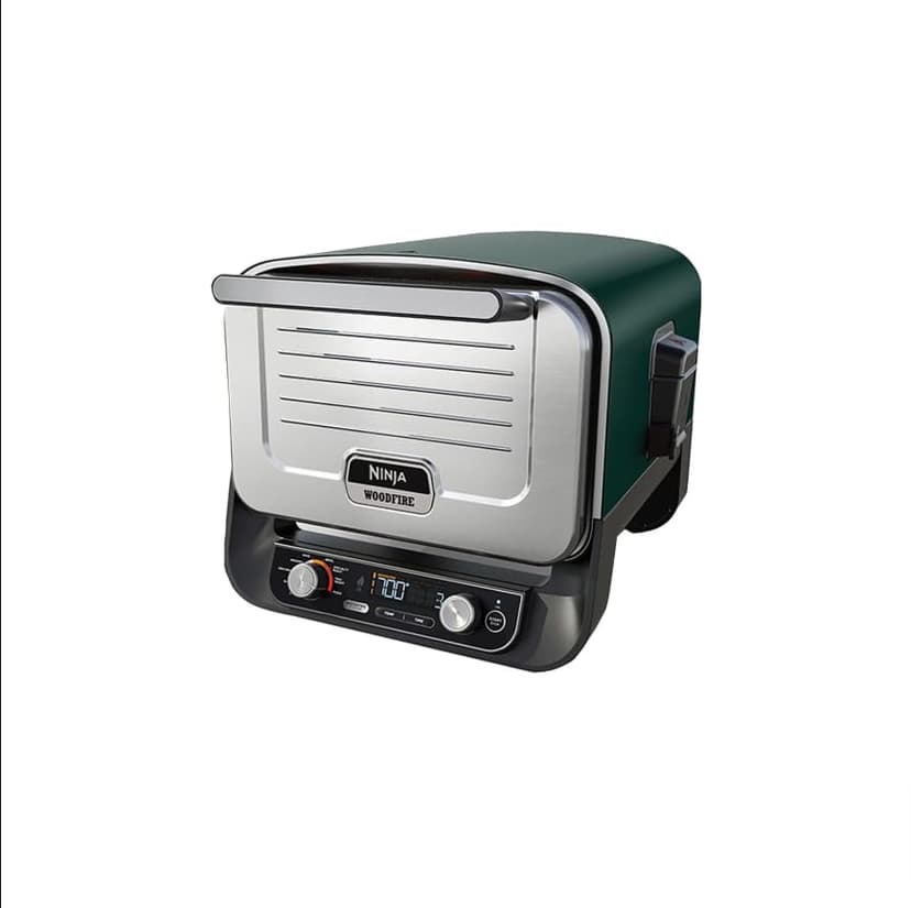 Ninja Woodfire 8-in-1 Outdoor Smoker Pizza Oven with 5 Pizza Settings, Green