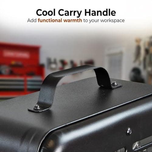 Comfort Zone Electric Portable Utility Space Heater with Adjustable Thermostat, Overheat Protection, & Tip-Over Switch, 1500W, CZ799BK