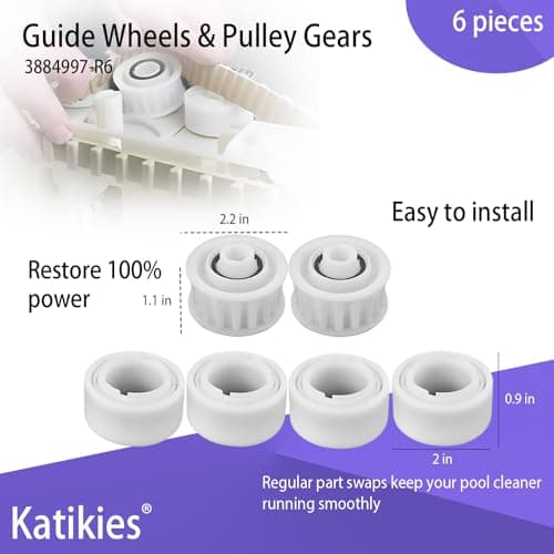 Nautilus Pool Robot Replacement Parts Kit, Guide Wheels, Pulley Gears, Timing Track, Climbing Ring, Compatible with M200 DX3