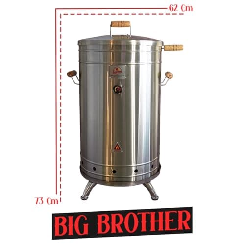 (50 Pound) Stainless Steel Barrel Charcoal Smoker – Ultimate BBQ for Wood & Charcoal Grilling – Perfect for Smokers, Barbeque Grill Enthusiasts & Outdoor Cooking, Vertical Smoker.