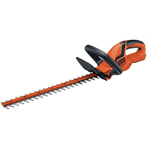 BLACK+DECKER 20V MAX Cordless Hedge Trimmer, 22 Inch Steel Blade, Reduced Vibration, Battery and Charger Included (LHT2220)