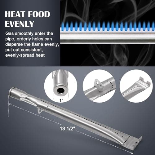 Grill Grates Kits for Dyna Glo Grill Replacement Parts 2 Burner, Dynaglo DGF350CSP, DGF350CSP-D, Heat Tent Plates, Burner Tubes and Cooking Grates for Dyna Glo 2 Burner Gas Grill Replacement Parts.