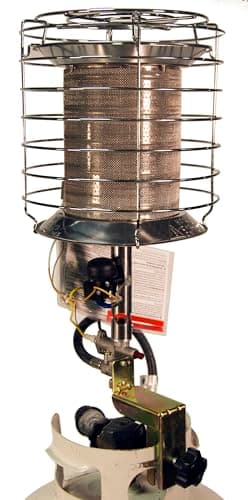 Dura Heat TT-360 Propane(LP) 360 Degree Tank Top Heater, Length: 8.9in, Width: 8.9in, Height: 20.24in,Silver