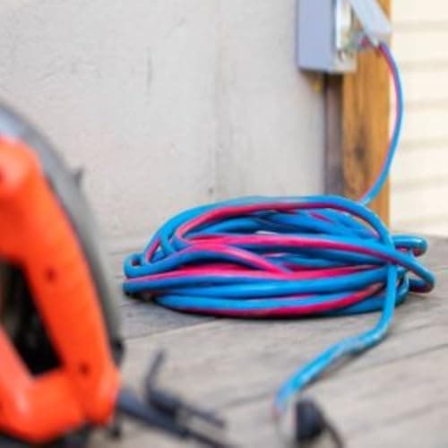 US Wire 98050 14/3 50-Foot SJEOW TPE Cold Weather Extension Cord Blue with Lighted Plug