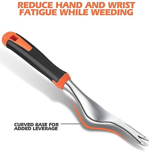 Garden Tools Set, Updated 3 PCS Heavy Duty Gardening Kit - Hand Shovel/Trowel, Manual Weeder and Sharp Bypass Pruning Shears/Scissors/Clippers with Bigger Ergonomic Handle, Ideal Gift
