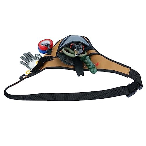 KUNN Garden Tool Waist Belt - 4 Deep Pockets Tool Apron for Women Men,Utility Pouch for Gardening,Electrican,Florists,Plumbing