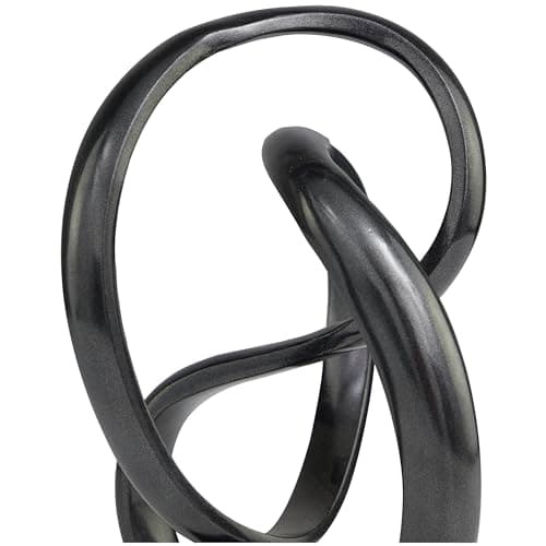 Deco 79 Aluminum Metal Abstract Decorative Sculpture Home Decor Statue, Accent Figurine 8" x 7" x 11", Dark Gray