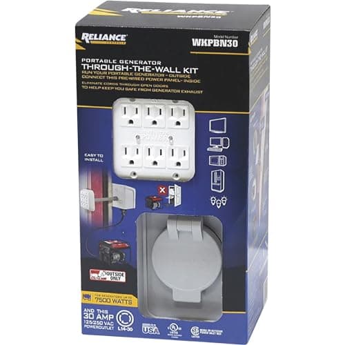 Reliance Controls Corporation WKPBN30 Portable Generator Through-The-Wall PWR Transfer Kit, No Size, EMW3790037