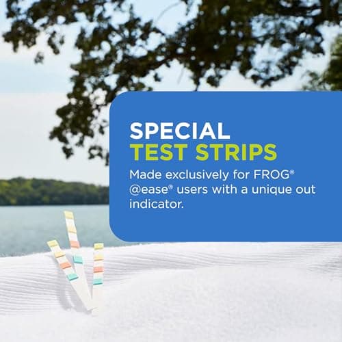 FROG @Ease Test Strips for Hot Tubs and Swim Spas - Test Strip with Out Indicator for FROG @Ease SmartChlor Cartridges, pH, Total Alkalinity and Total Hardness - 30 Test Strips