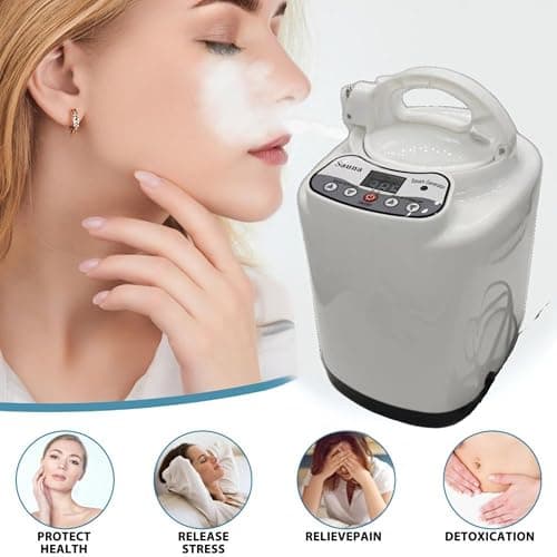 3L Sauna Steamer, Fcc Certified 3L & 1000W Steam Generator, Sauna Steamer Machine with Remote Control, Portable Sauna Steamer with Sturdy Lid and Explosion-Proof Interior, Black