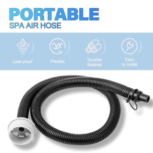 Lay Z Spa Hot Tub Air Inflate Inflation Hose Pipe Tube P6931 Fits for Coleman, Intex, & Best-way Portable Spa Pump, Massage Bath Tub Replacement Parts