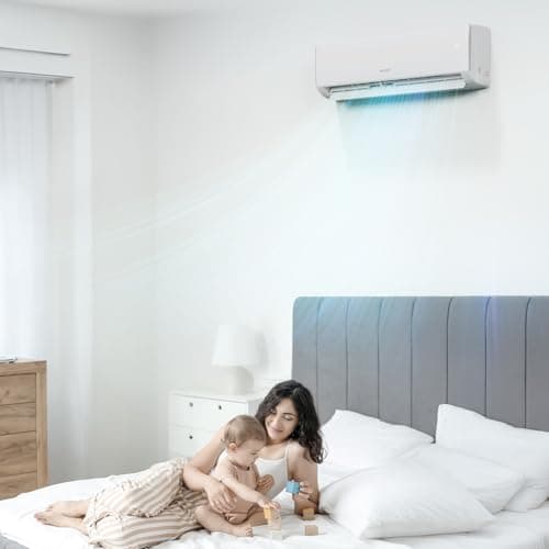 ROVSUN 11500 BTU Wifi Enabled Mini Split Air Conditioner & Heater, 17 SEER2 115V Inverter Ductless Wall AC Unit with Pre-Charged Condenser, Heat Pump & Installation Kit