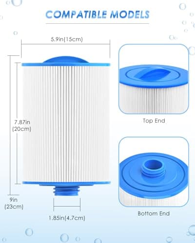 PACETAP 1 1/2" SAE Thread Screw in Spa Filter Replacement Compatible with Pleatco PWW50P3(NOT PWW50P4), for Unicel 6CH-940, for Filbur FC-0359, for Waterways 817-0050, Spa Hot Tub Filter for Viking