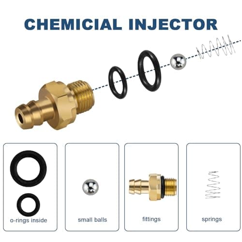 Jingzan 2 Set Pressure Washer Chemical Soap Injector Kit for Briggs and Stratton, Homelite, Ryobi and Husky Replaces 190593GS 190635GS and 203640GS (2 Set Injector Kit)