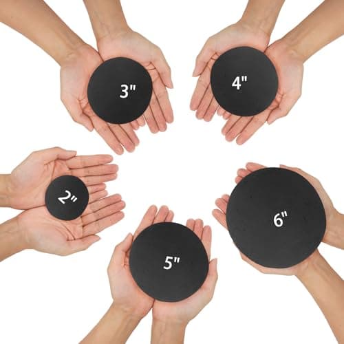 Skyflame 2-Inch Ceramic Fire Balls, 25PCS Round Fire Pit Balls for Indoor and Outdoor Fire Bowl Fireplace DIY Accessory, Black
