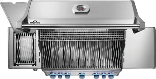 Napoleon Rogue PRO-S 625 Propane Gas Grill with Infrared Side and Rear Burners, Stainless Steel - 7 Burners