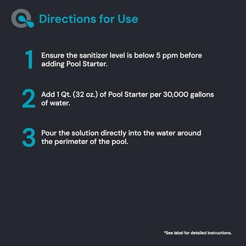 Pool Opening Chemical - 32oz for up to 30,000 gallons - Pool Starter Kit for Above Ground & Inground Pools - AquaDoc Pool Chemicals Made in USA