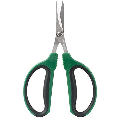 6-Inch Stainless Steel Garden Bonsai Pruning Shears with 40mm Straight Blade Pruners, Anti-Slip Softgrip Micro-Tip Snip